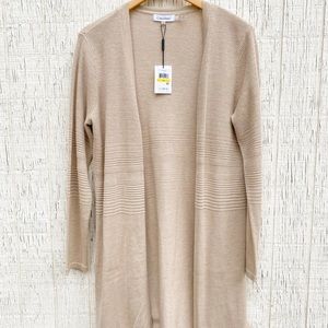 NWT Calvin Klein neutral long cardigan